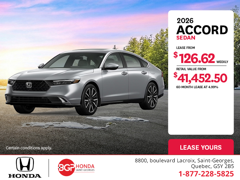 Get the 2026 Honda Accord!
