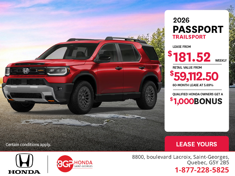 Get the 2026 Honda Passport!