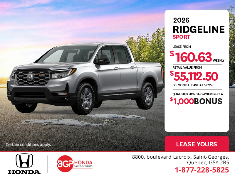 Get the 2026 Honda Ridgeline!