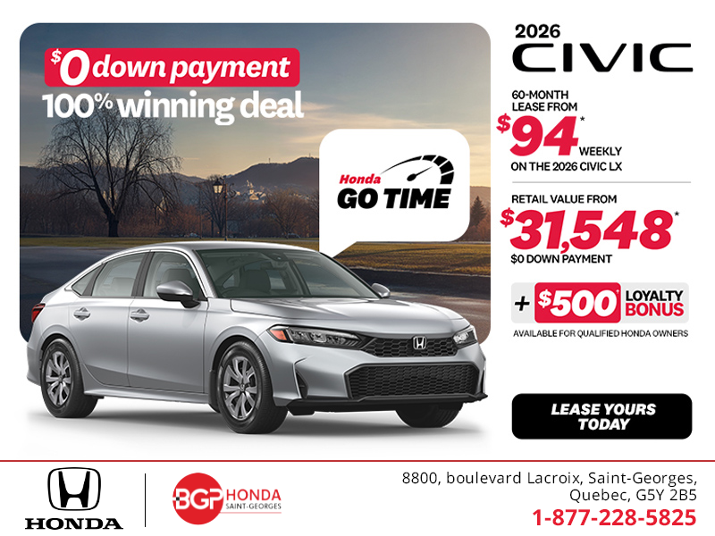 Get the 2026 Honda Civic Sedan!