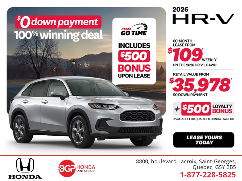 Get the 2026 Honda HR-V!