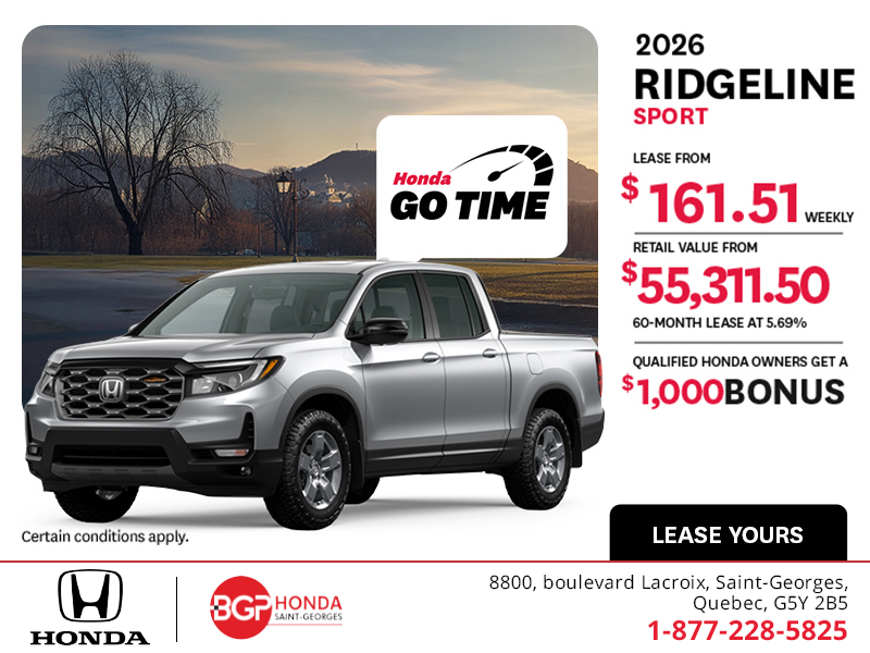 Get the 2026 Honda Ridgeline!