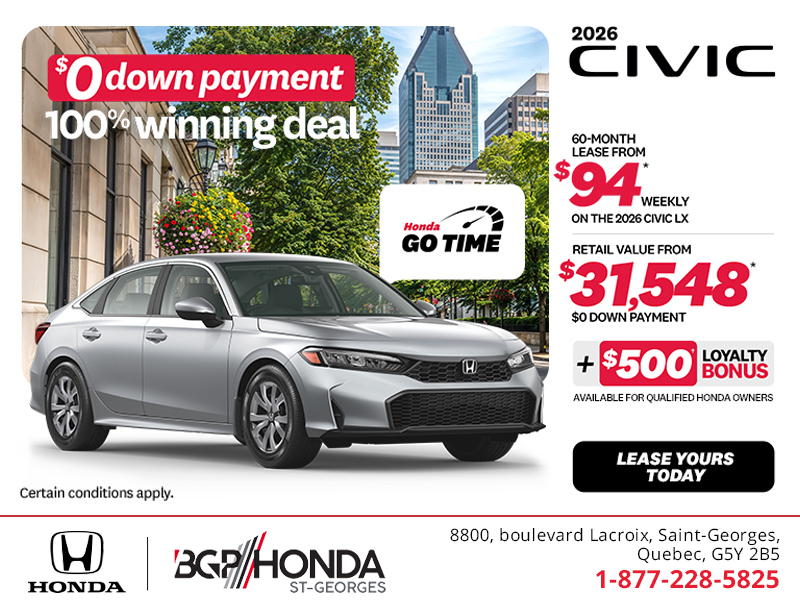 Get the 2026 Honda Civic!