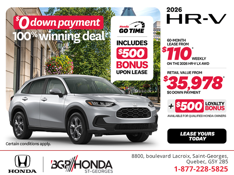 Get the 2026 Honda HR-V!