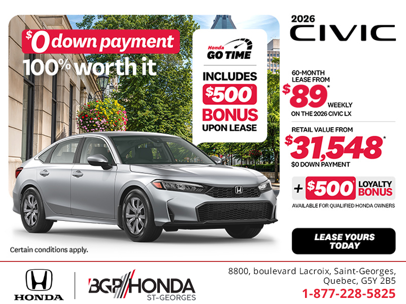 Get the 2026 Honda Civic!