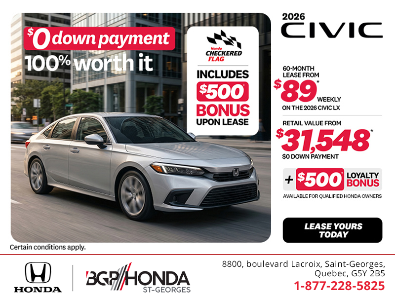 Get the 2026 Honda Civic!