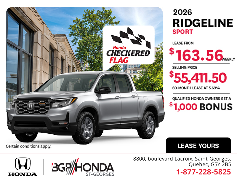 Get the 2026 Honda Ridgeline!