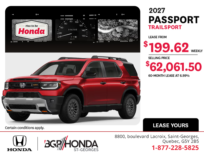Get the 2027 Honda Passport!