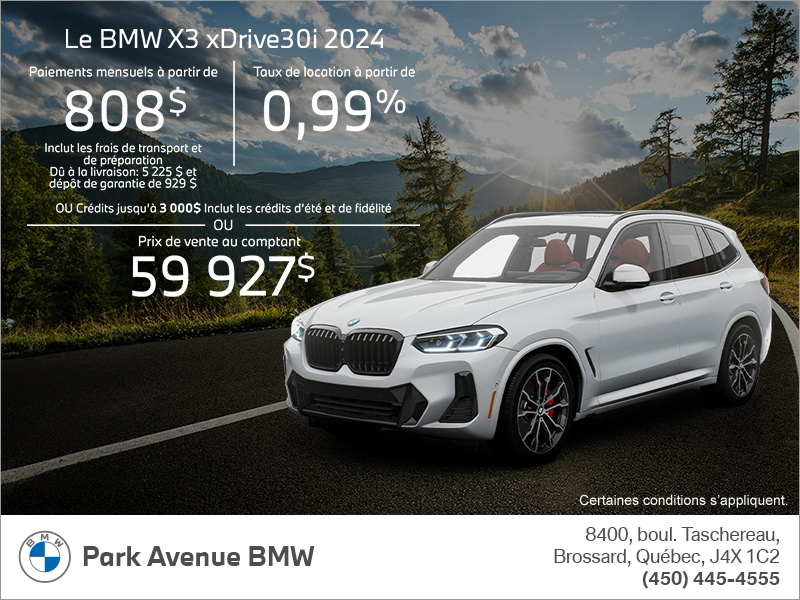 Park Avenue BMW à Brossard | BMW X3 2024