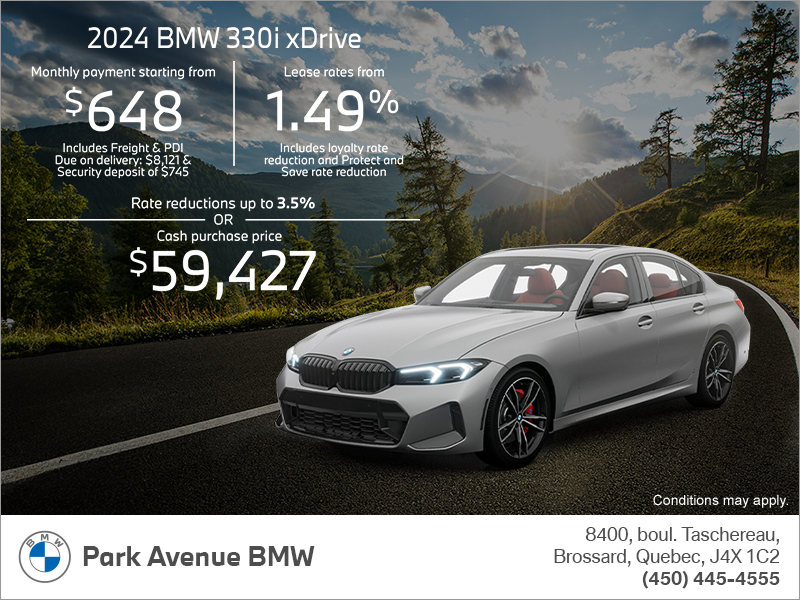 Park Avenue BMW in Brossard | Get the 2024 BMW 3 Series Sedan
