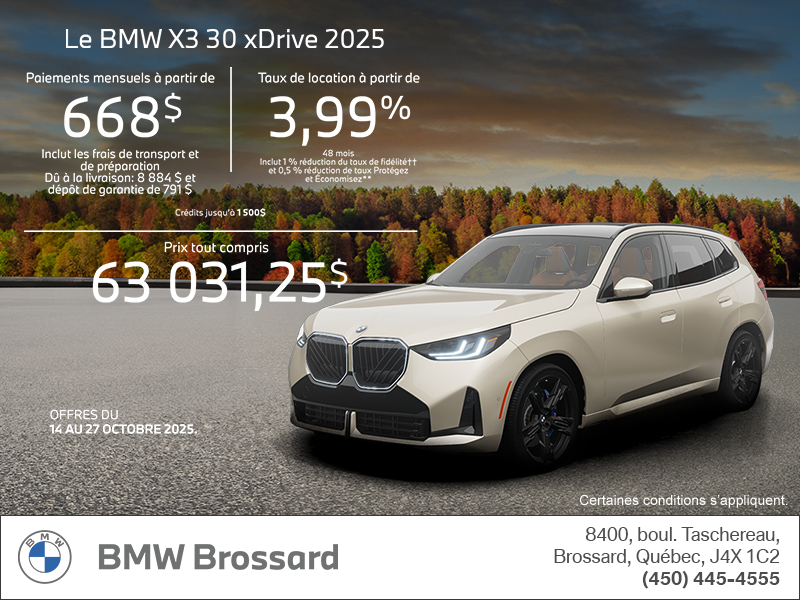 Procurez-vous le Bmw X3 2025