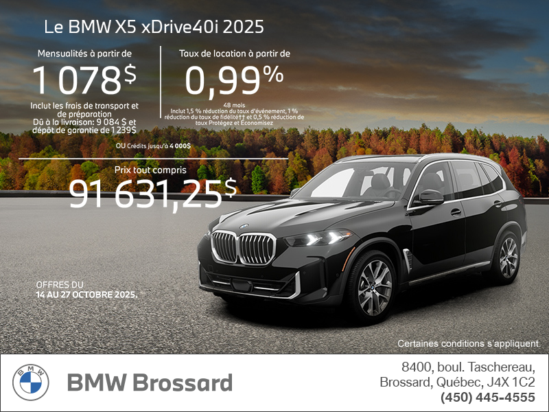 Procurez-vous le Bmw X5 2025
