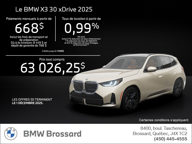 Procurez-vous le Bmw X3 2025