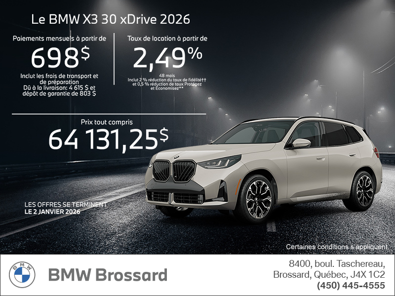 Procurez-vous le Bmw X3 2026