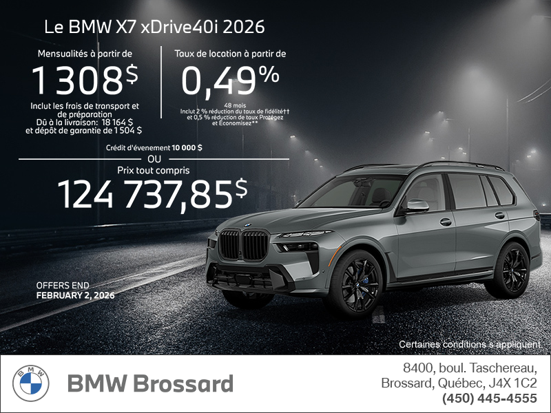 Procurez-vous le Bmw X7 2026