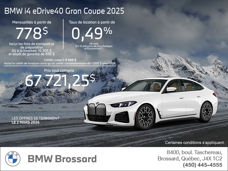 Procurez-vous le Bmw I4 2025