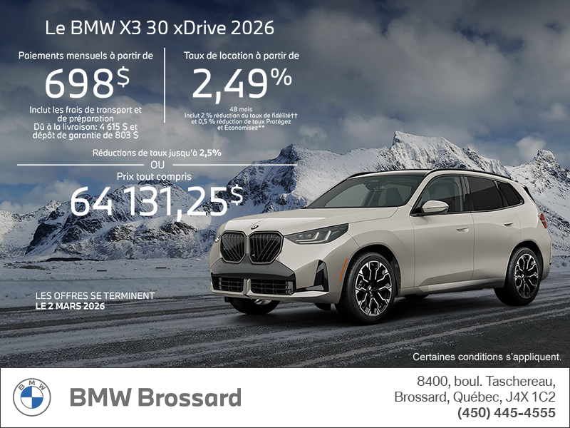 Procurez-vous le Bmw X3 2026