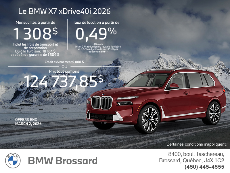 Procurez-vous le Bmw X7 2026