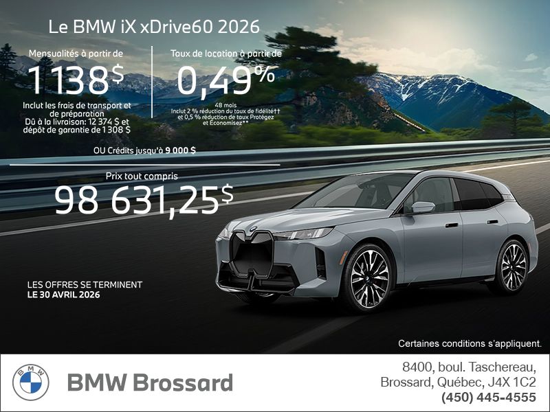 BMW iX xDrive60 2026