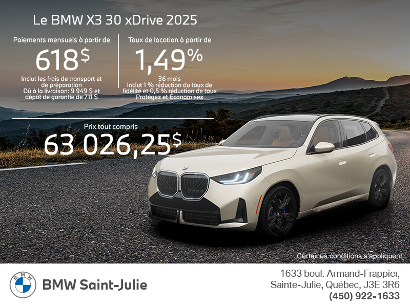Procurez-vous le Bmw X3 2025
