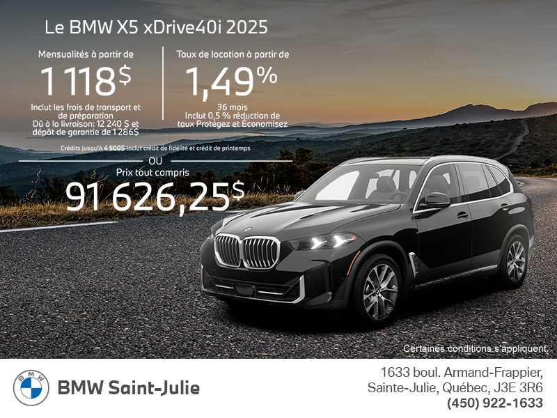 Procurez-vous le Bmw X5 2025