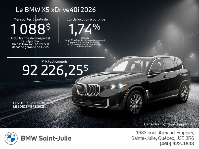 Procurez-vous le Bmw X5 2026