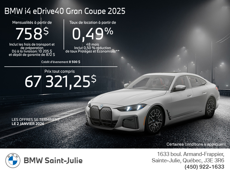 Procurez-vous le Bmw I4 2025