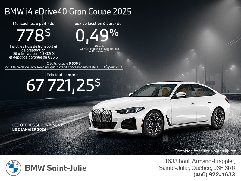 Procurez-vous le Bmw I4 2025