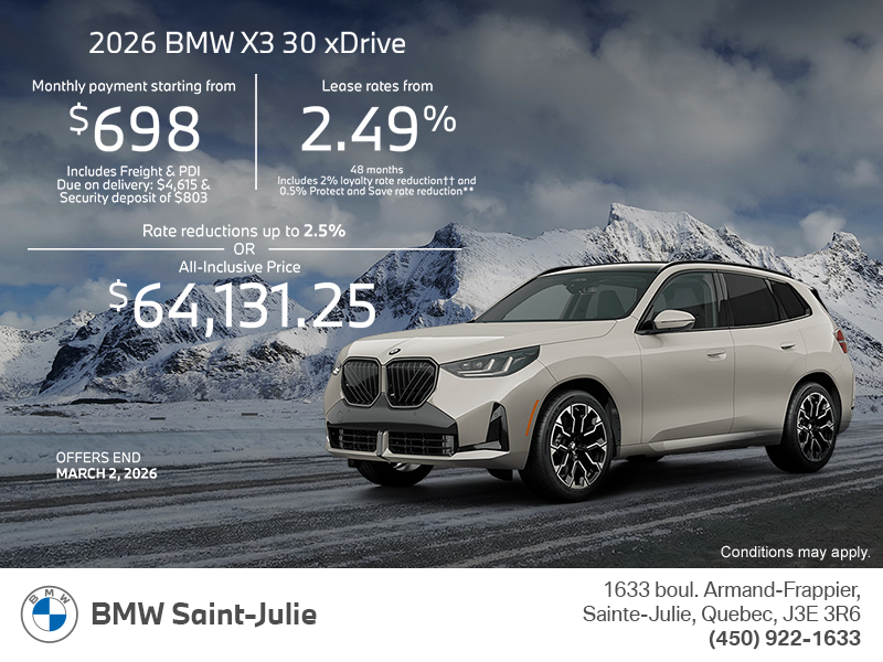 Get the 2026 BMW X3