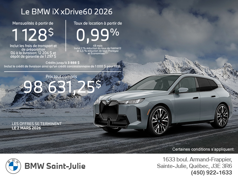 Procurez-vous le Bmw Ix 2026