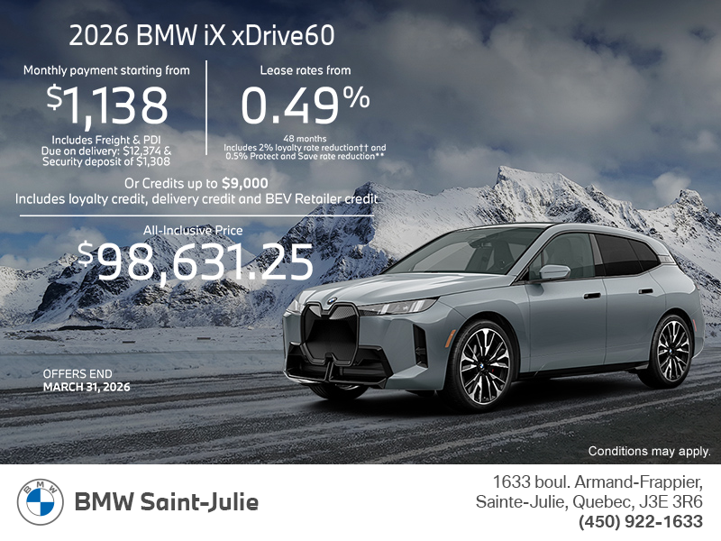 2026 BMW iX xDrive60