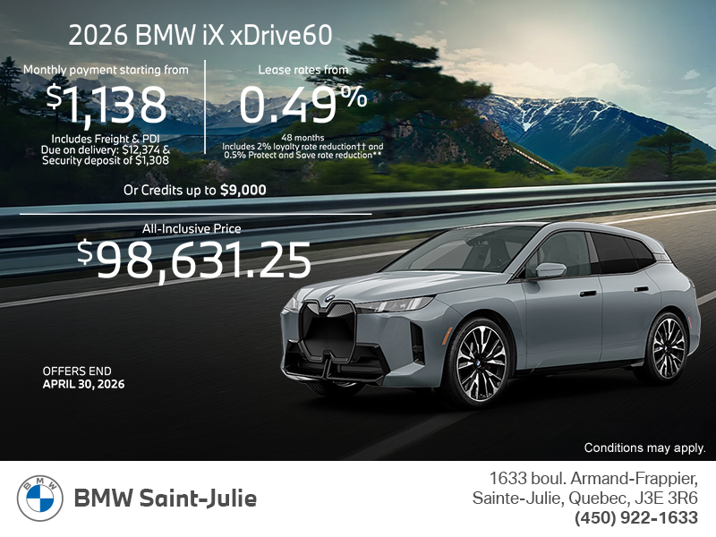 2026 BMW iX xDrive60