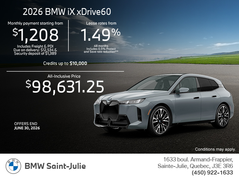 2026 BMW iX xDrive60