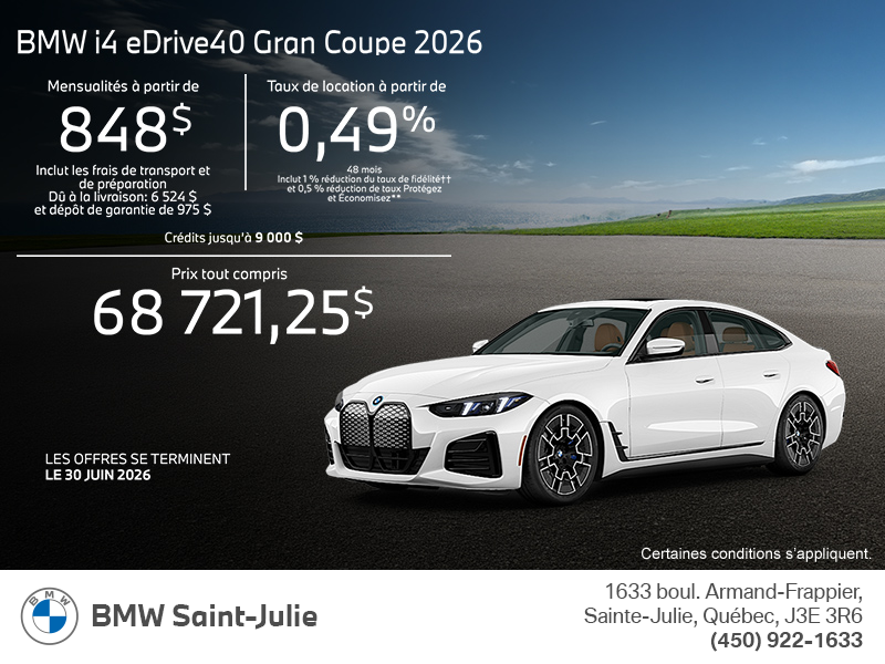 BMW i4 eDrive40 Gran Coupé 2026