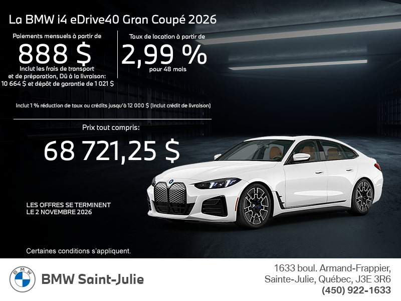 BMW i4 Gran Coupe 2026
