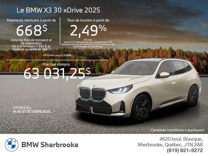 Procurez-vous le Bmw X3 2025