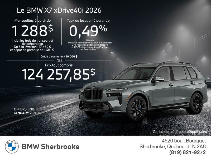 Procurez-vous le Bmw X7 2026