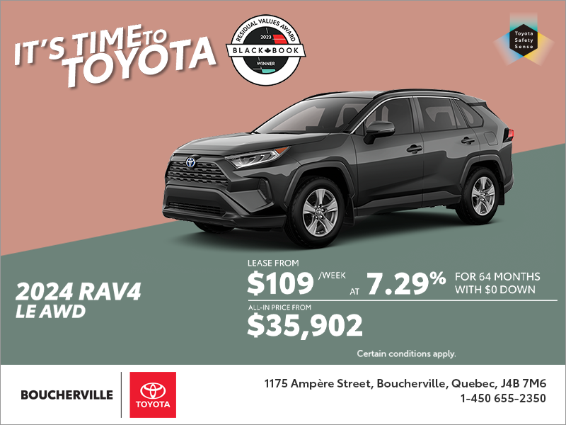 Toyota de Boucherville in Boucherville 2024 Toyota RAV4