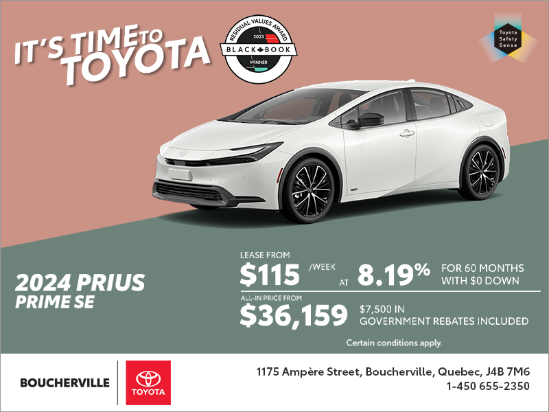 Toyota de Boucherville in Boucherville 2024 Toyota Prius