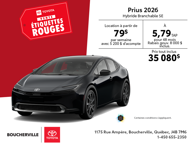 Toyota Prius Hybride Branchable 2026