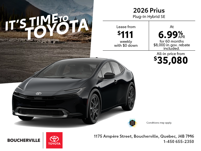 2026 Toyota Prius Plug-in Hybrid SE