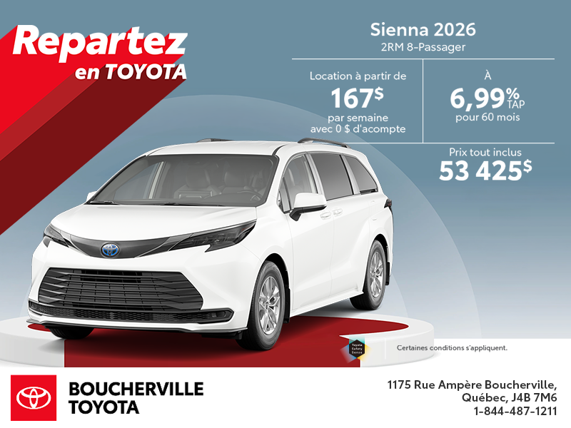 Toyota Sienna Hybrid 2026