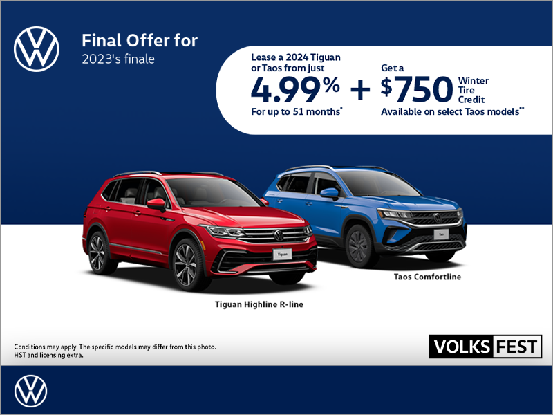 Get a 2024 Taos or Tiguan Hunt Club Volkswagen in Gloucester