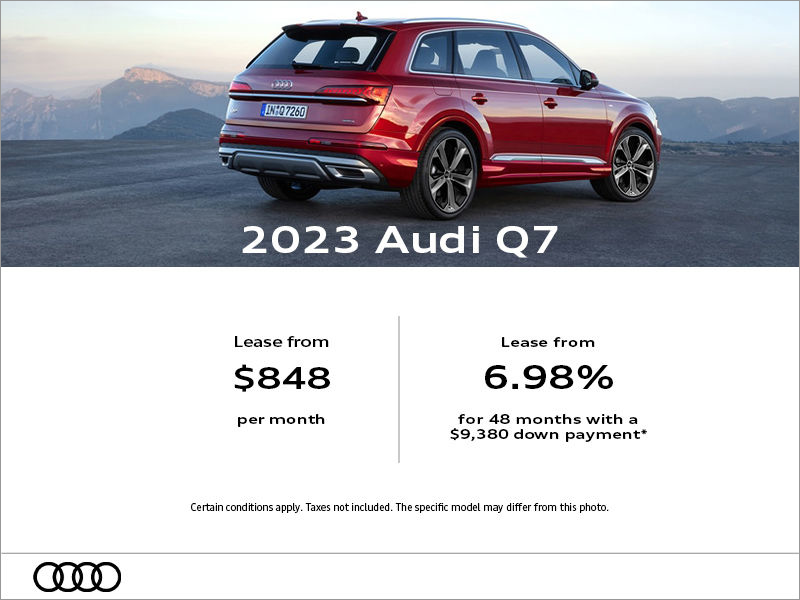 2023 Audi Q7 Lease Audi Brampton The 2023 Audi Q7 Technik 55 Tfsi Quattro In Brampton