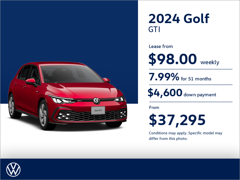 Steele Volkswagen in Dartmouth Get the 2024 Golf GTI