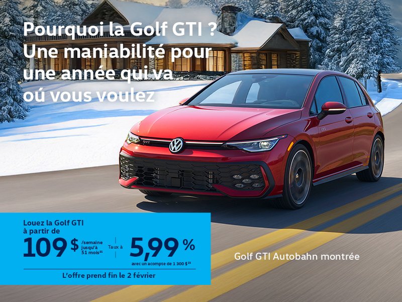 Procurez-vous la Volkswagen Golf Gti 2026