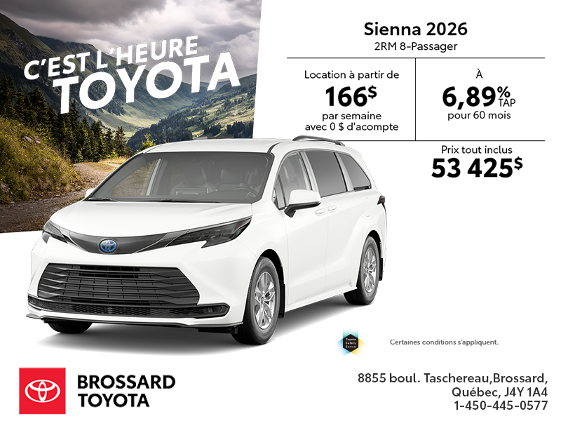 Toyota Sienna Hybrid 2026
