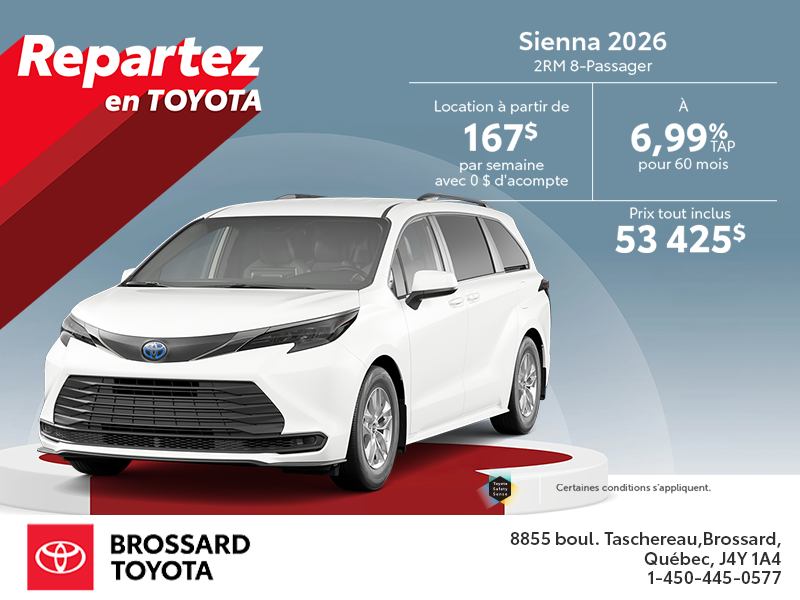 Toyota Sienna Hybrid 2026