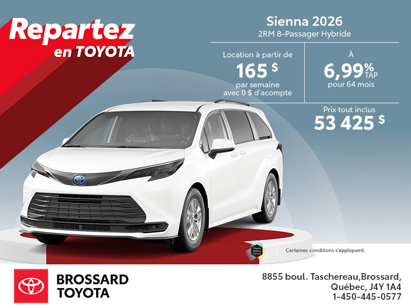 Toyota Sienna Hybrid 2026
