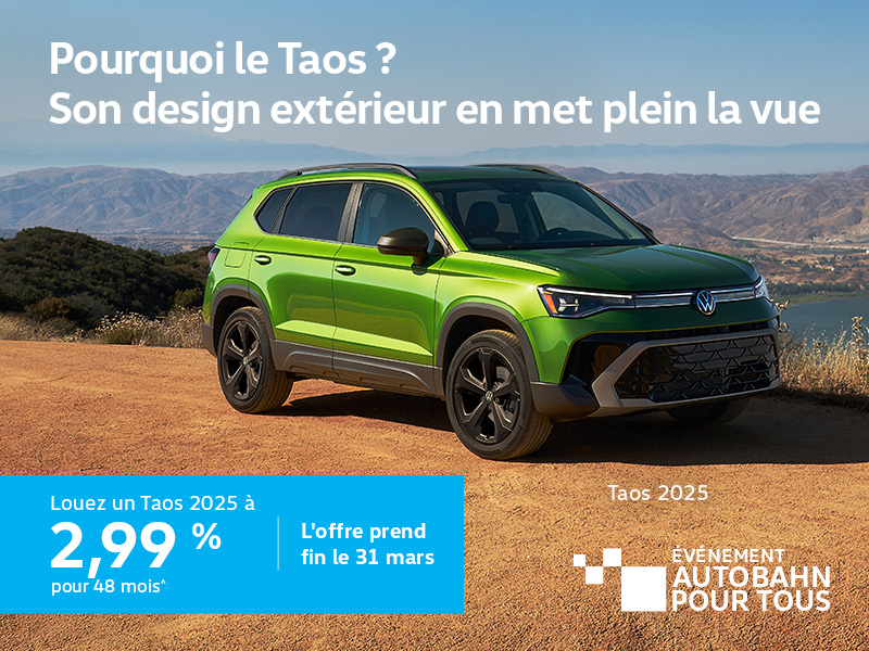 Procurez-vous le Volkswagen Taos 2025